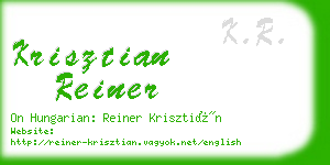 krisztian reiner business card